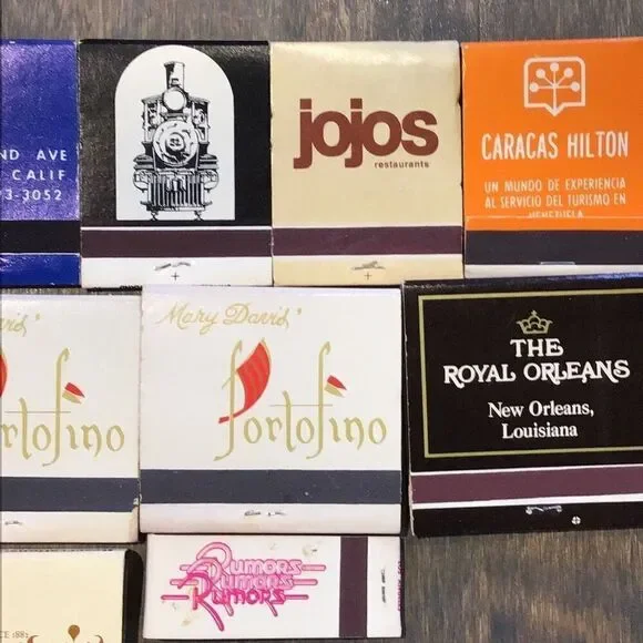 Set of 12 vintage, unused match books